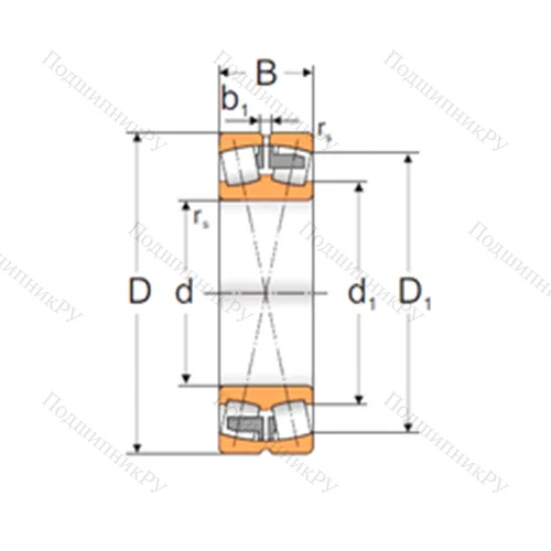 Подшипник роликовый радиальный самоцентрирующийся 22326 MAW 33