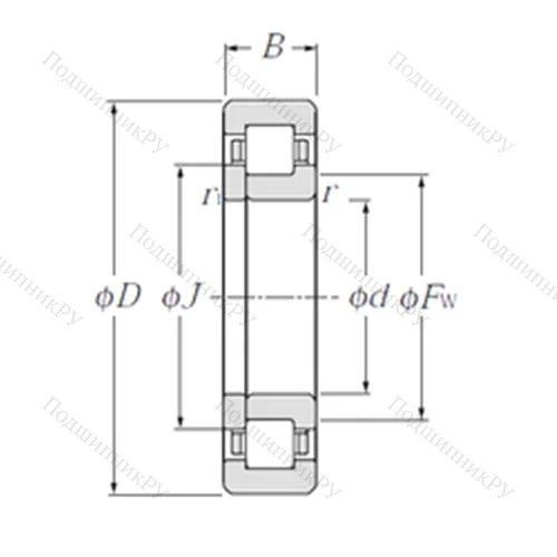Подшипник роликовый радиальный NUP 1026