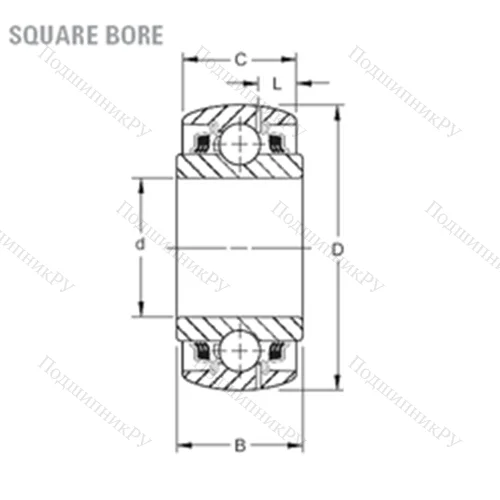 Подшипник шариковый радиальный GW 208PPB 8