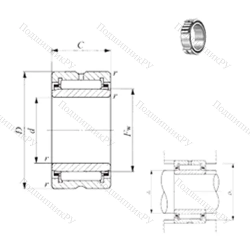 Подшипник игольчатый радиальный TAFI 304520