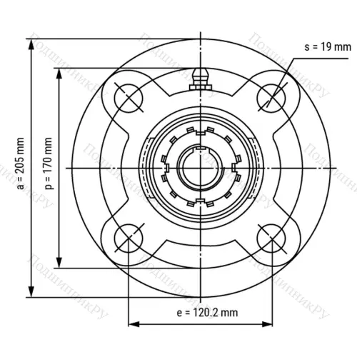 Подшипниковый узел UKFC 213+H 2313 - Вал: 60 мм от производителя  LPZ Подшипниковый узел UKFC 213+H 2313 - Вал: 60 мм от производителя  LPZ