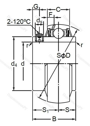 Корпусный подшипник MUC 205 в Нижневартовске