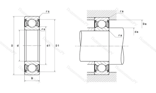 Высокотемпературный  подшипник 6308 HT 200ZZ от производителя  SNR