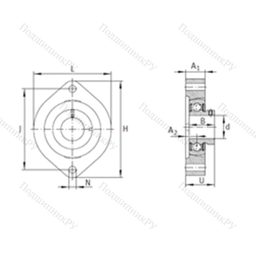 Подшипниковый узел шариковый радиальный FLCTEY 17