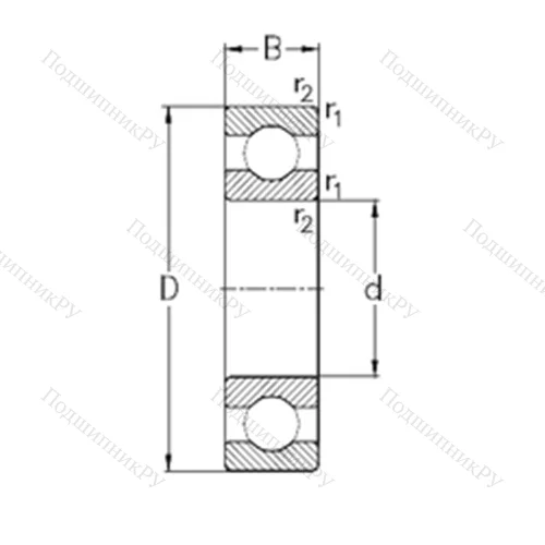 Подшипник шариковый радиальный 619/5