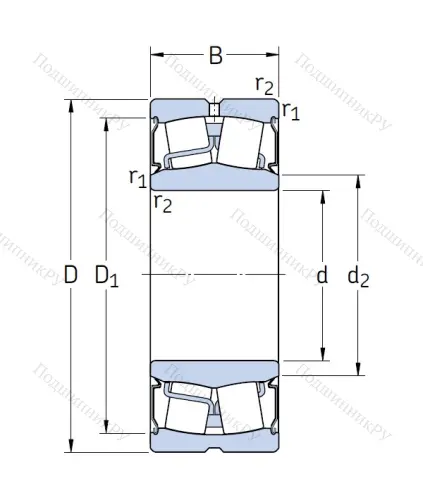 Сферический роликовый подшипник BS 2-2214-2RS/VT 143 (BS 2-2214-2RS/VT 143) от производителя  SKF