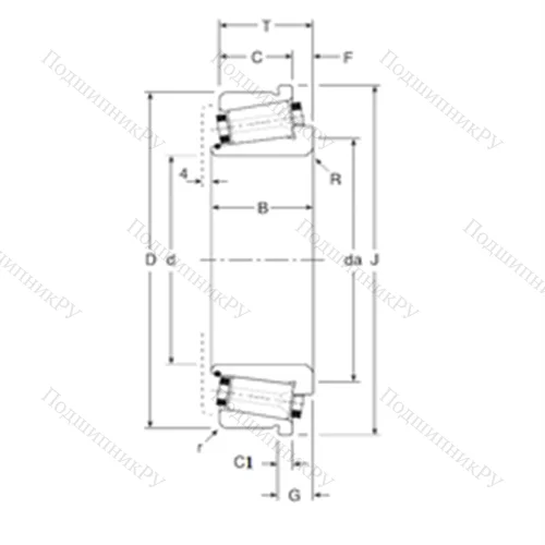 Подшипник роликовый радиально-упорный 101040/101076XC