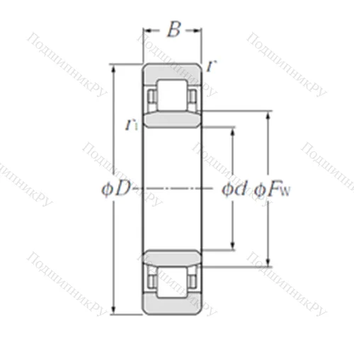 Подшипник роликовый радиальный NU 319