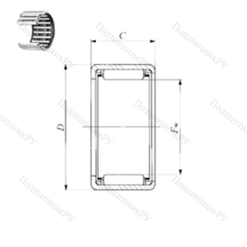 Подшипник игольчатый радиальный TLA 48 Z