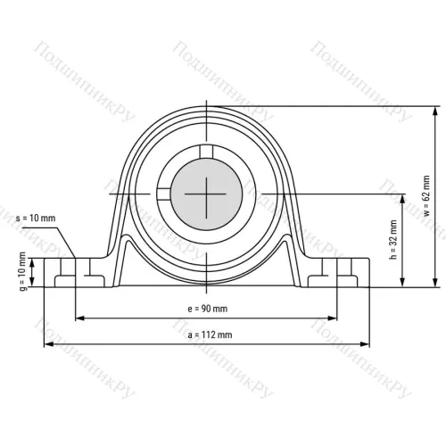 Подшипниковый узел SS-KP 005-ST - Вал: 25 мм от производителя  LPZ