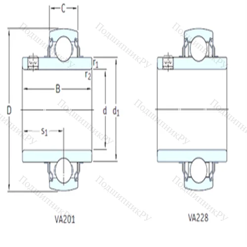 Подшипник шариковый радиальный YAR 215-2FW/VA 228 от производителя  SKF