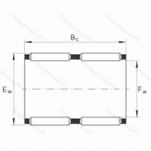 Подшипник роликовый игольчатый без колец K 32X 40X 42-ZW-TV
