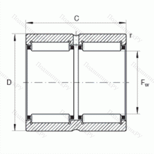 Подшипник роликовый игольчатый RNA 6908-ZW